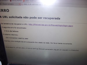 ai, ai, ai ai, ai ai ai,está chegando a hora – O prazo está acabando e o filiaweb está fechando! – Congestionamento de acessos está causando problemas filiaweb com erro